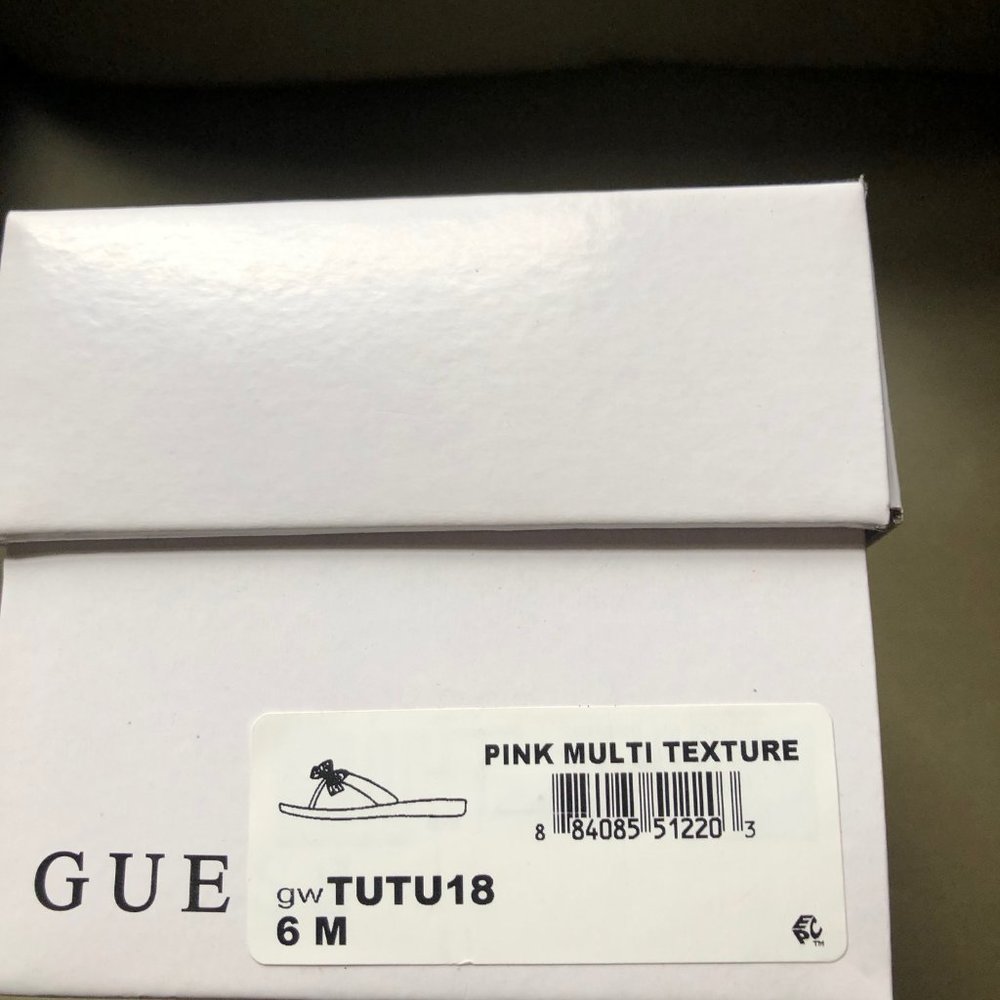 GUESS Los Angeles TUTU 18 BOW Flip Flop 6M - Picture 7 of 8